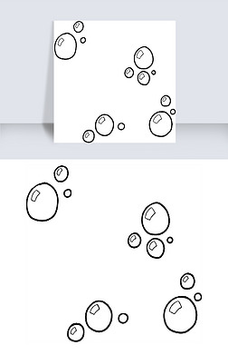 氧气泡泡免抠元素|简约手绘卡通气泡