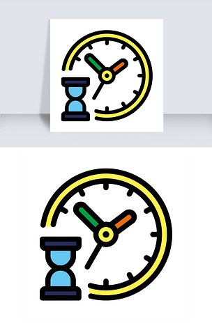 可爱卡通时间表沙漏