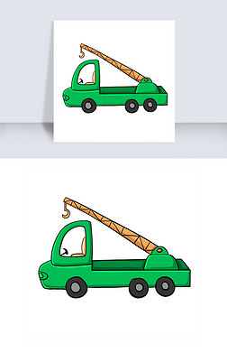 绿色车身的大吊车