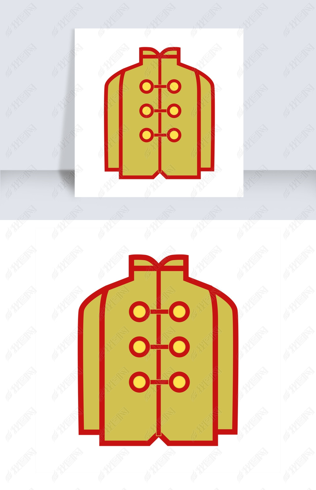 原创卡通中山装新春装饰