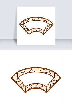 创意古典扇形中国风窗户