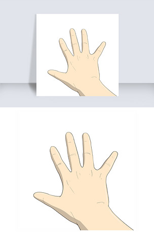 手绘手背手势插画