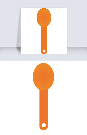 原创手绘卡通勺子矢量免扣