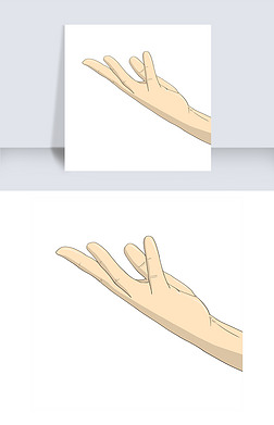 向上伸手姿势免抠元素|手绘伸手手势插画