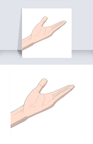 手绘邀请手势插画