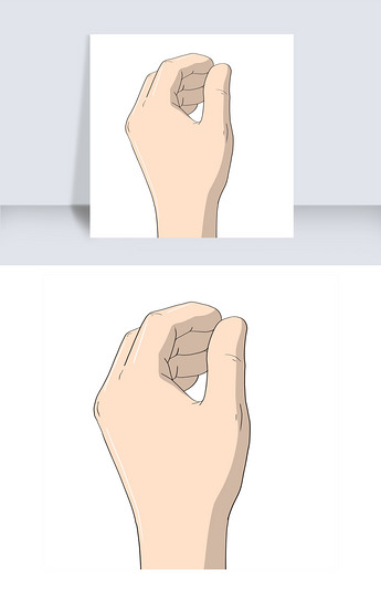 原创手绘抓东西手势插画版权可商用