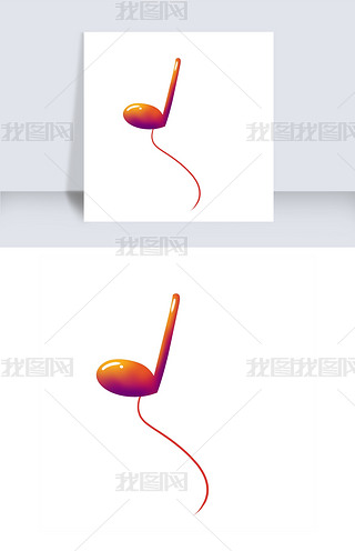 音乐音符符号插画风元素