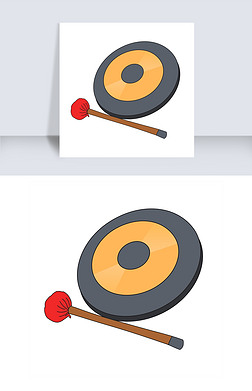 铜鼓免抠元素|手绘乐器铜鼓插画