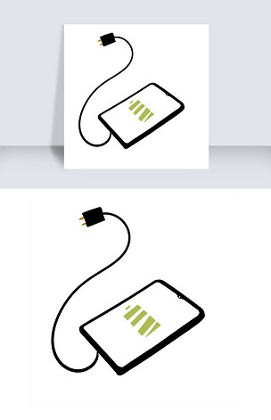 手机充电手绘图案免扣免费下载