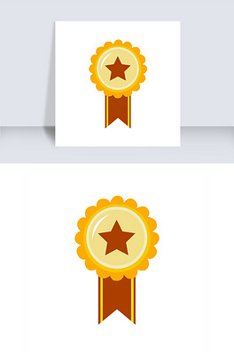 花形矢量创意奖牌图案