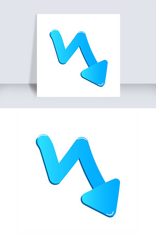 原创创意蓝色渐变荧光数据下滑箭头