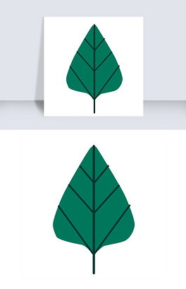 三角形状的墨绿色叶子