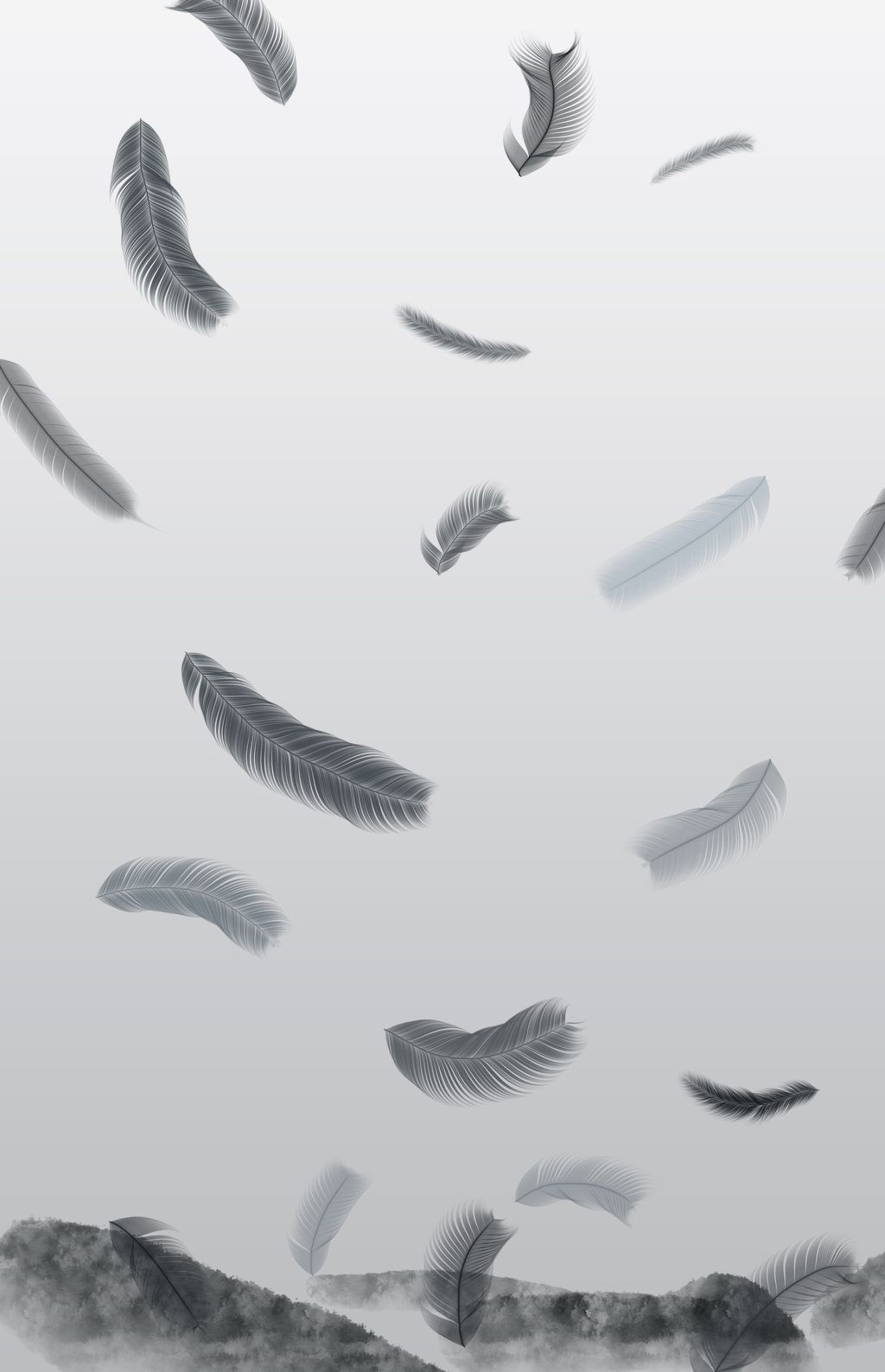 掉落的羽毛背景免扣