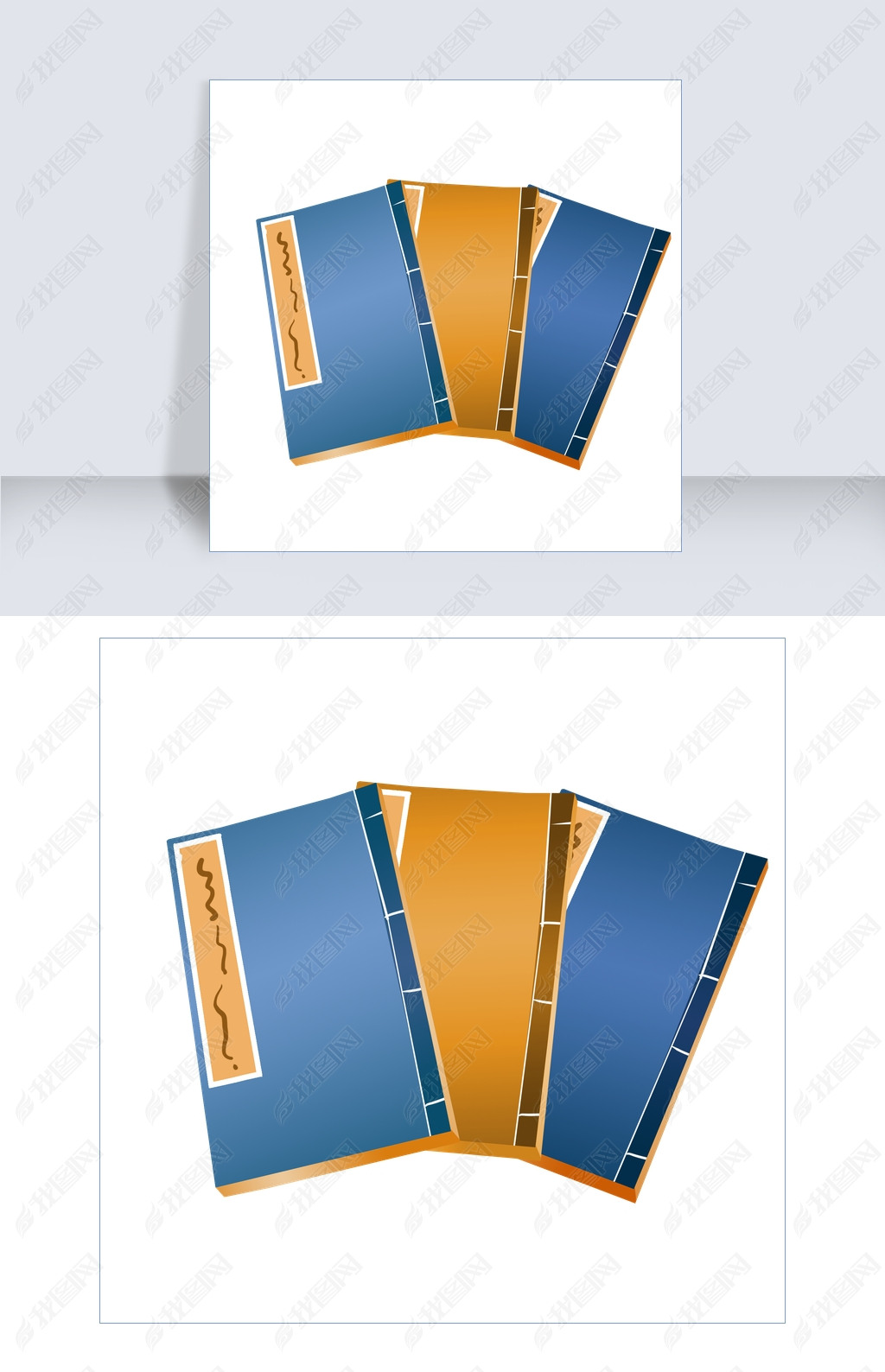 手绘古代教育线装书图片素材下载-我图网