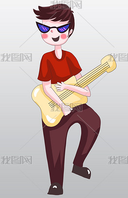 学生女孩音乐班小提琴手绘卡通元素