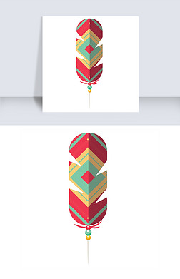 七彩羽毛箭翎免抠图