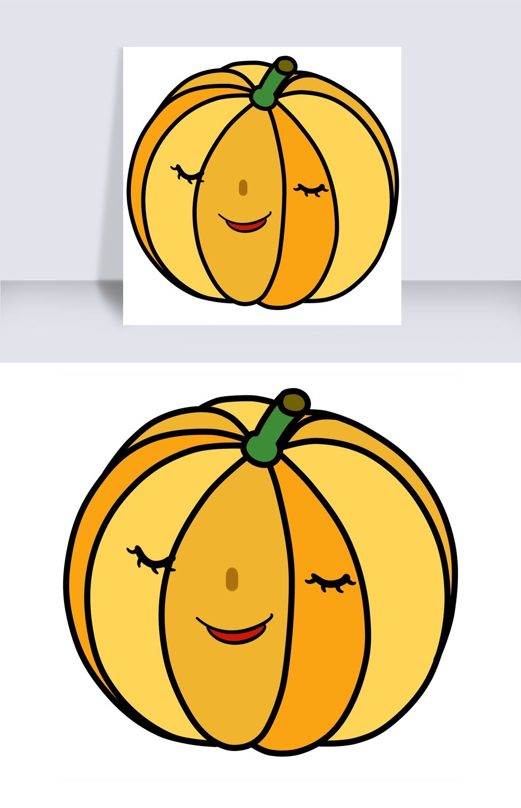 原创南瓜卡通装饰自然生长