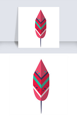 一根红色的卡通箭翎