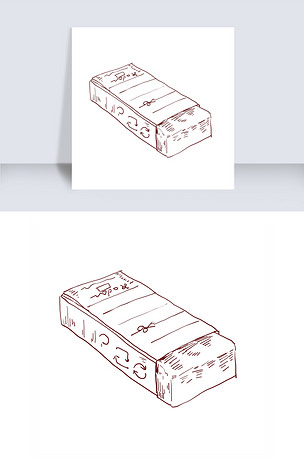线描橡皮手绘插画