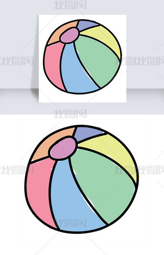 圆圆的皮球免抠图