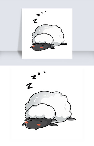 世界睡眠日睡觉的小羊