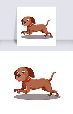 矢量手绘卡通狗宝宝