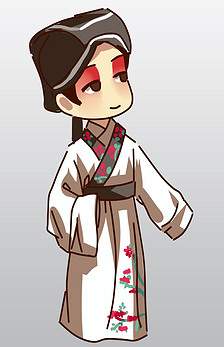 中国风京剧净角卡通