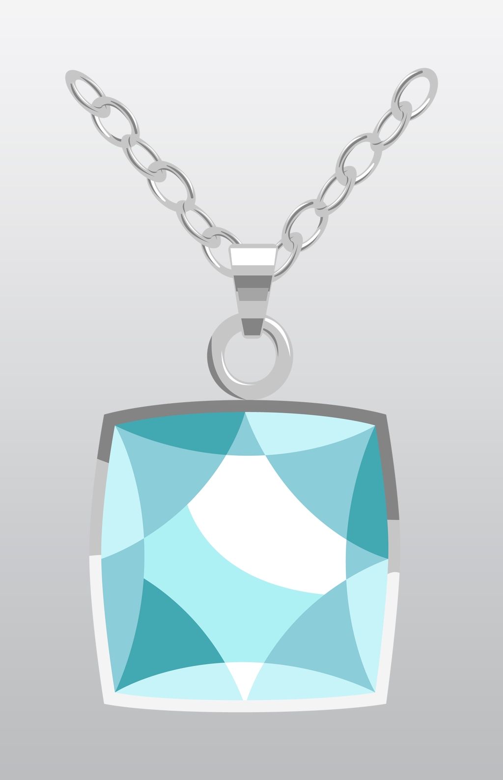 原创卡通蓝宝石钻石项链版权可商用