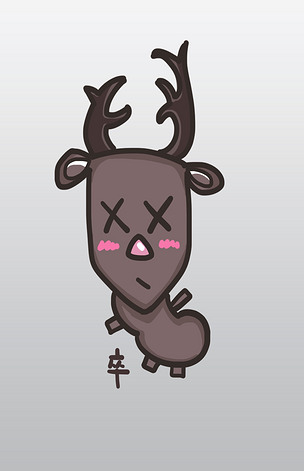 老鹿q版卡通角色人物形象聊天表情包卒