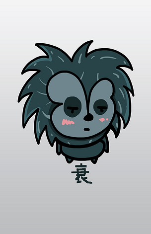 原创小刺猬q版卡通角色人物形象聊天表情包衰版权可商用