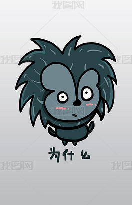 原创小刺猬q版卡通角色人物形象聊天表情包为什么版权可商用