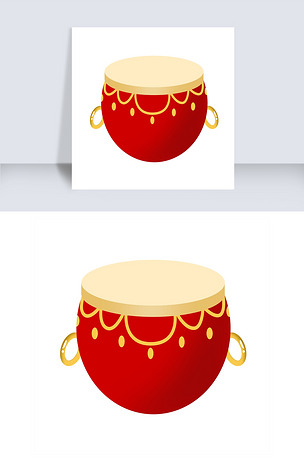 原创手绘圆形鼓面插画版权可商用