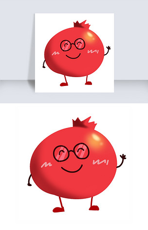 卡通水果石榴系列表情