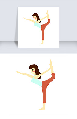 女生做瑜伽健身运动
