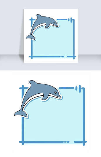 鲸鱼手抄报边框简笔画图片