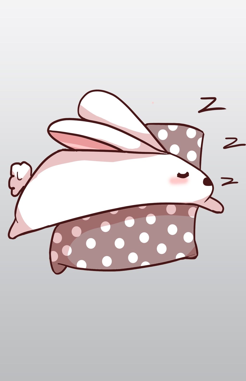 睡觉的小兔子插画