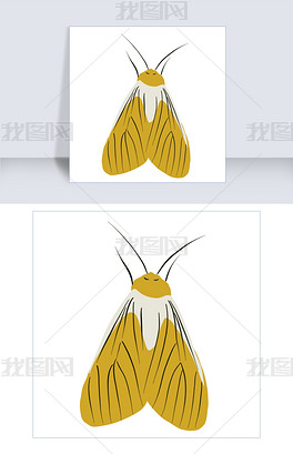 原创手绘可爱的飞蛾免抠图版权可商用