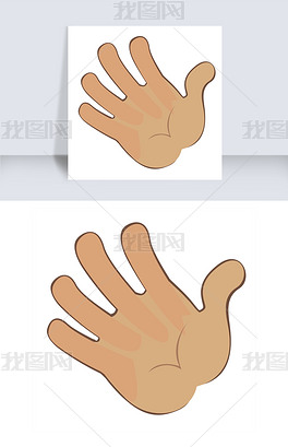 原创手绘卡通手掌免抠图