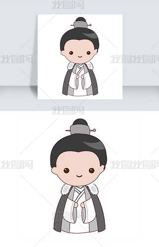 卡通琅琊榜的梅长苏简笔画免扣图