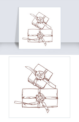 手绘插画 包装盒免抠元素|精美包装盒手绘插画