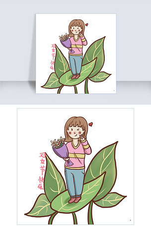 彩铅画三八妇女节图片