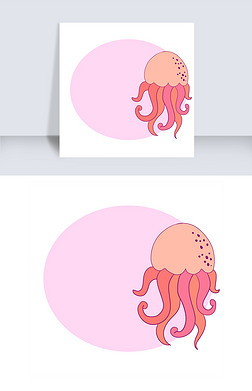 卡通水母装饰边框