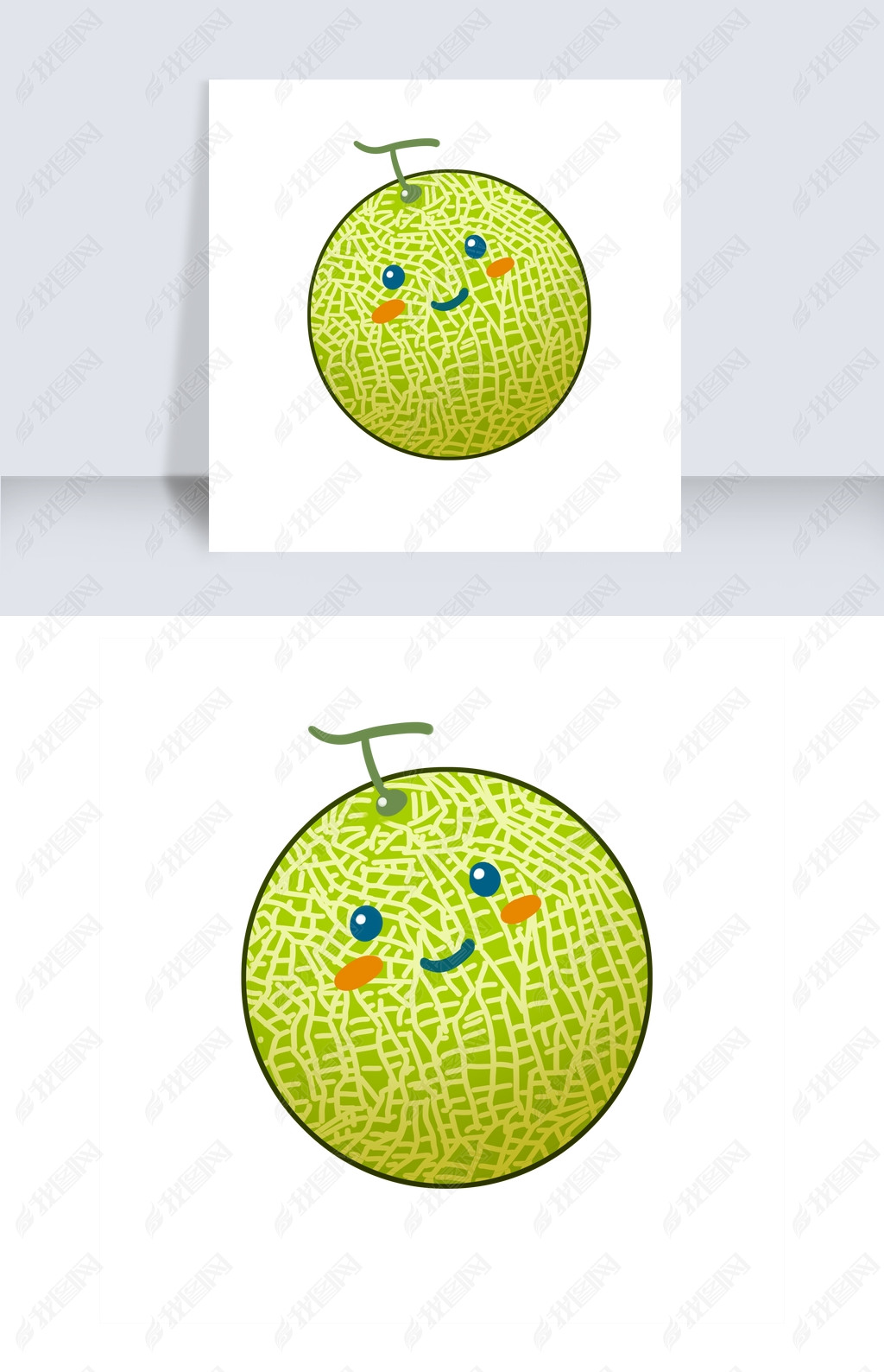 水果装饰图案可爱哈密瓜下载-编号19519429-儿童节-我图网