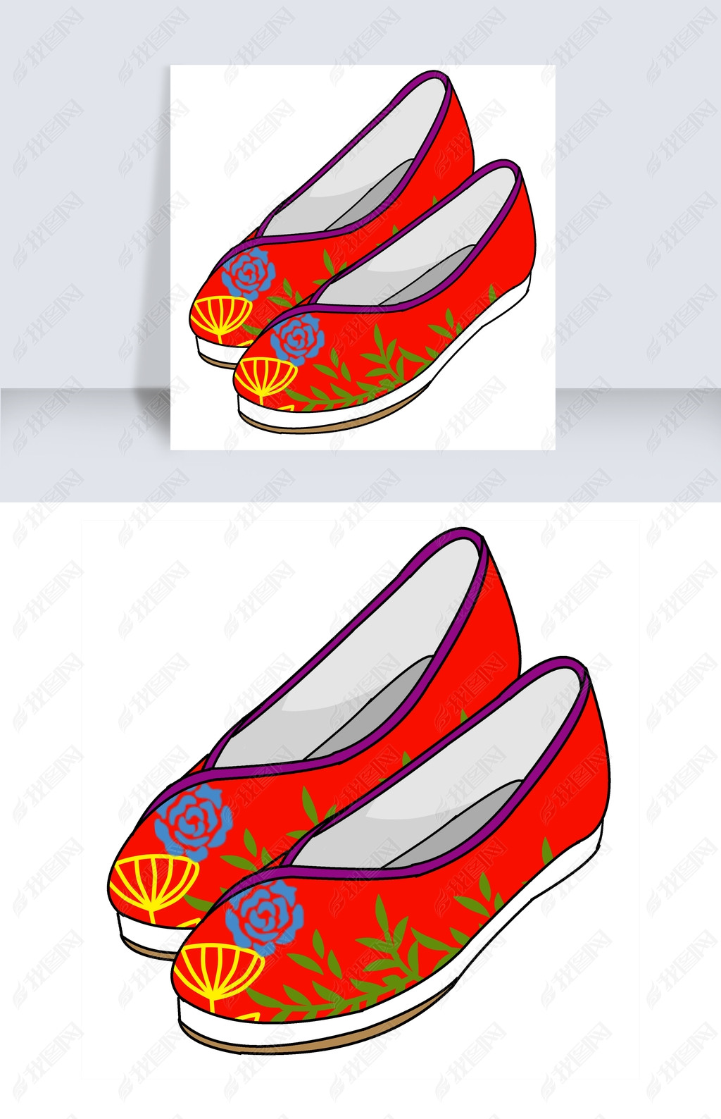 手绘中国风绣花鞋