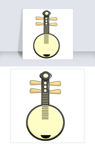 古代乐器月琴插画