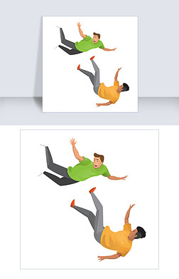 在天空上飞翔的人物素材