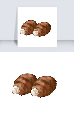 芋头卡通免抠元素|粮食芋头手绘插画