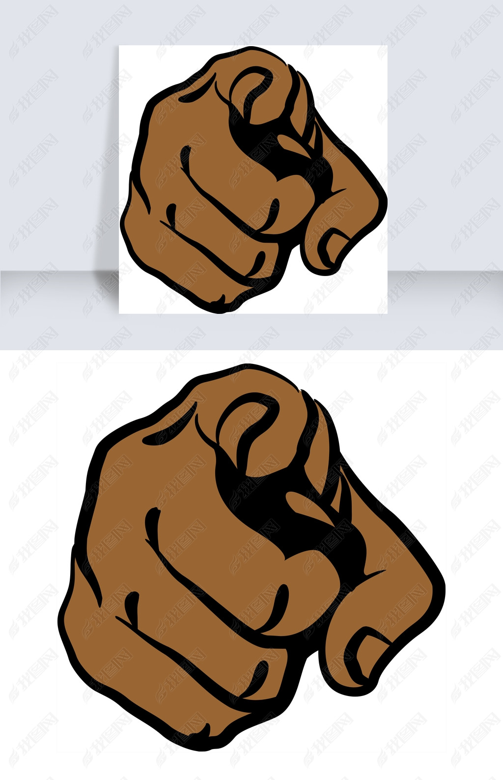 原创手指拳头i want you手势矢量图形