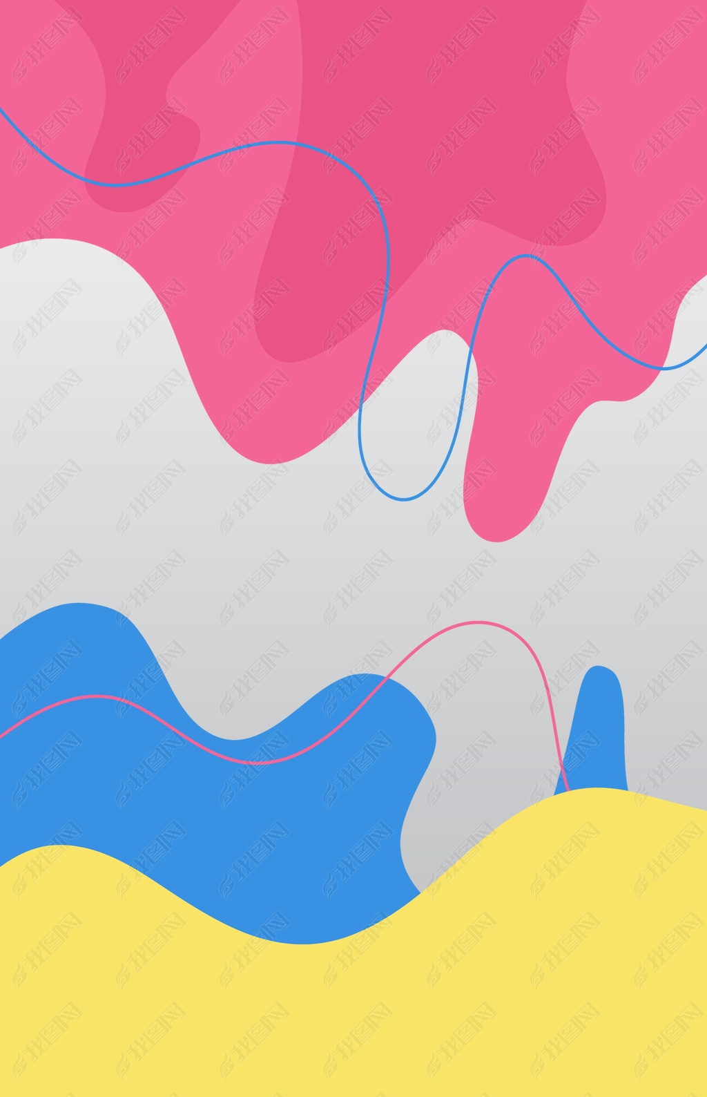 原创简约时尚扁平背景海报