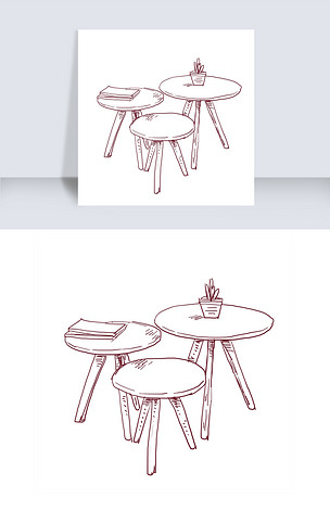 创意桌子设计手绘图片图片